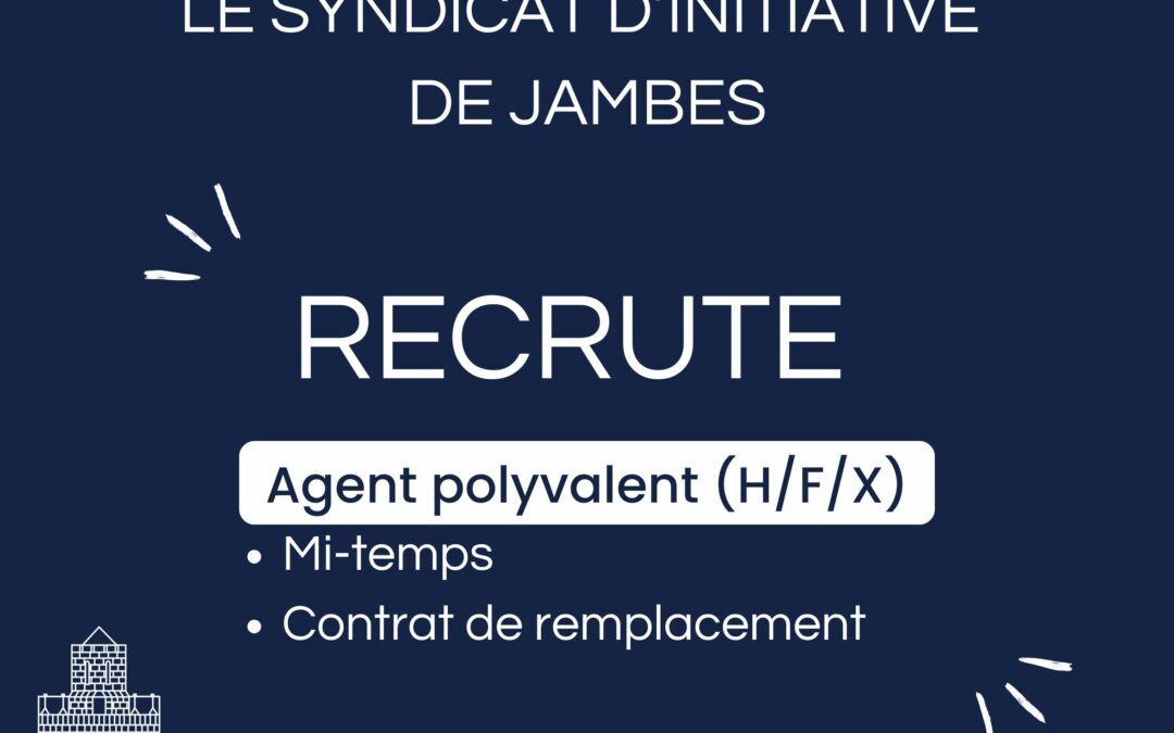 Agent polyvalent (H/F/X) – Mi-temps – Contrat de remplacement