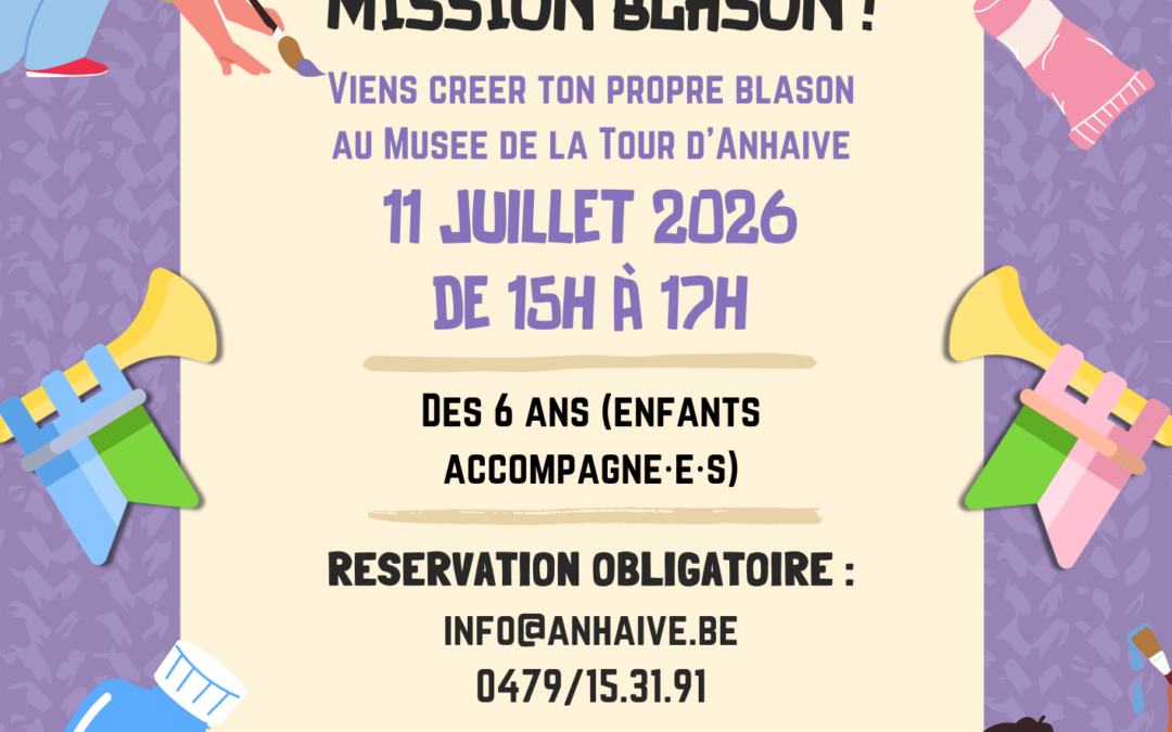 Atelier « Mission Blason ! » le 11 juillet au Musée